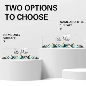 DOCRAGI Custom Acrylic Name Plate for Desk, Personalized Office Desk Accessories Decor for Women Men...