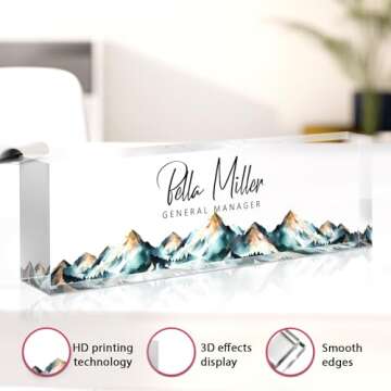 Custom Acrylic Name Plate Personalized Desk Accessory