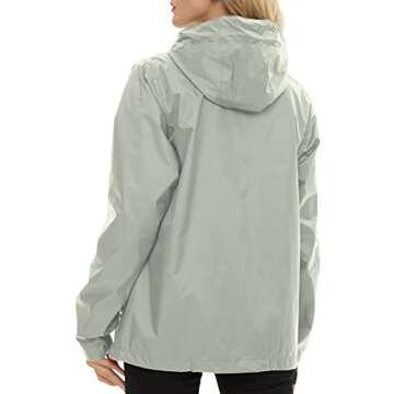 LeSies Women's Lightweight Waterproof Rain Jacket with Hood