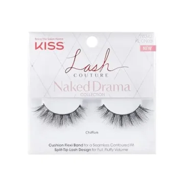 KISS 3D Faux Mink Lashes - Cushion Flexi Band, Style 'Chiffon' for Full Volume