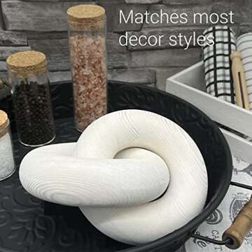 Wavesly White Decor, Wood Knot Decor, Coffee Table Decor Items, Dining Table Decor, Mantle Decor, Modern Home Decor, Bookshelf Decor, Minimalist Decor, Modern Decor, Coastal Decor