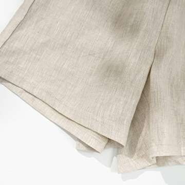 Amazhiyu Women's Linen Casual High Waist Shorts