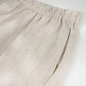 Amazhiyu Women's Linen Casual High Waist Shorts