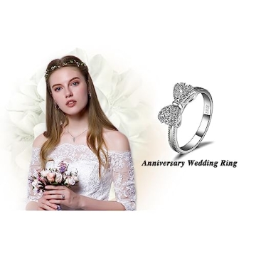 JewelryPalace Gold Plated 925 Silver Promise Ring for Women