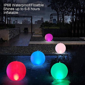 Enchanting Solar Floating Pool Lights - 4 Color Changing Globes