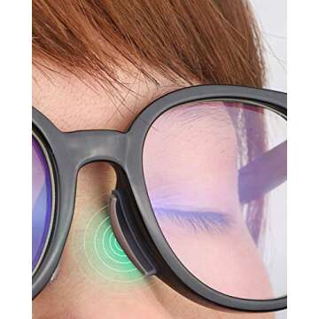 10 Pairs Adhesive Soft Silicone Air Chamber Eyeglass Nose Pads, Comfortable Air Bag Nosepads for Eyeglasses Glasses Sunglasses, 2mm