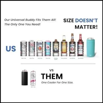 Frost Buddy Universal Buddy Can Cooler - Fits All - For Regular 12 & 16 oz or Slim-Size Bottles - In...