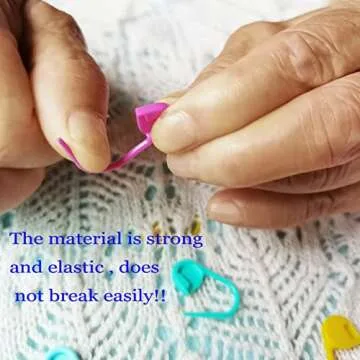 150 Pieces Knitting Crochet Locking Stitch Markers and 3 Big Eye Needles Stitch Needle Clip Counter 10 Colors (Color Ship Randomly)