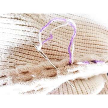 150 Pieces Knitting Crochet Locking Stitch Markers and 3 Big Eye Needles Stitch Needle Clip Counter 10 Colors (Color Ship Randomly)