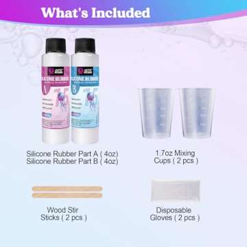 LET'S RESIN 8oz Silicone Mold Making Trial Kit, Fast Cure Mold Making Silicone Rubber, Easy Mixing, ...