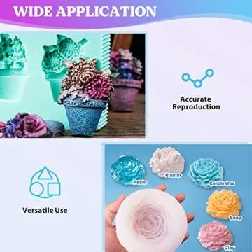 LET'S RESIN 8oz Silicone Mold Making Trial Kit, Fast Cure Mold Making Silicone Rubber, Easy Mixing, Flexible Platinum Cured Molding Silicone for Casting Resin Molds & Silicone Molds (Translucent)