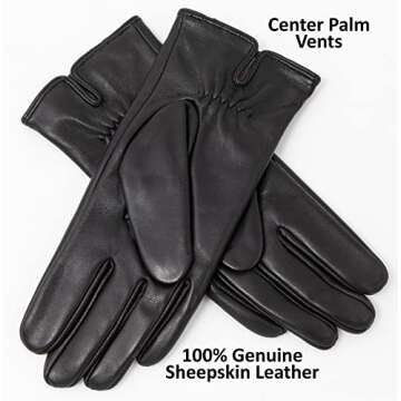 CANDOR AND CLASS Sheepskin Leather Gloves for Women