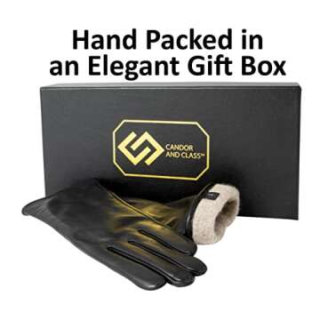 CANDOR AND CLASS Sheepskin Leather Gloves for Women