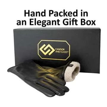 CANDOR AND CLASS Sheepskin Leather Gloves for Women