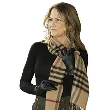 CANDOR AND CLASS Sheepskin Leather Gloves for Women