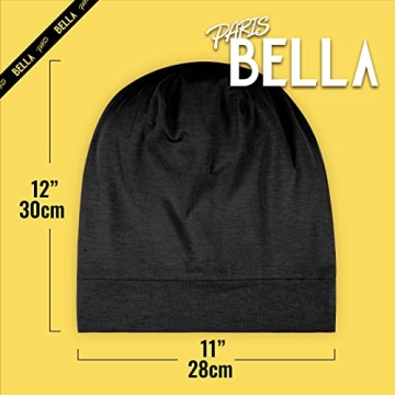 Satin Lined Sleep Cap for All Hair Types, Adjustable Strap