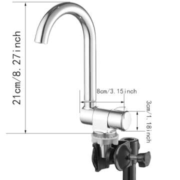 Weirun RV Sink Faucet,Camper Kitchen Sink Basin Faucet,Marine Cold Water Faucet,Kitchen Folding RV R...