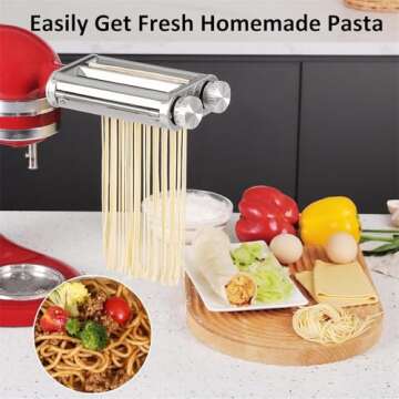 FavorKit 3-in-1 Pasta Maker Attachment for KitchenAid Mixers