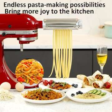 FavorKit 3-in-1 Pasta Maker Attachment for KitchenAid Mixers