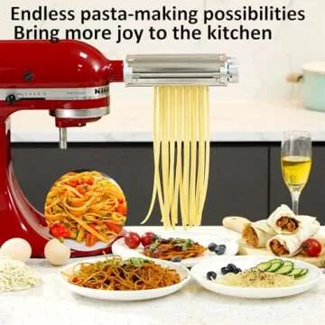 FavorKit 3-in-1 Pasta Maker Attachment for KitchenAid Mixers