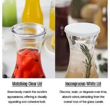 Set of 6 Glass Carafes with Lids for Any Occasion