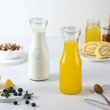 Set of 6 Glass Carafes with Lids for Any Occasion
