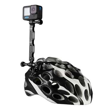 HSU (7 Pcs) All Aluminum Alloy Extension Arm Kit Metal Pole Mount Helmet Stick Extension Arm Mount f...