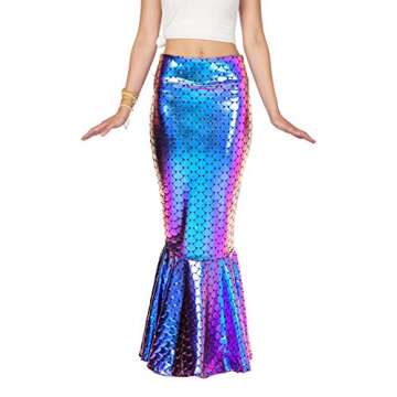 Shiny Mermaid Skirt Costume for Halloween Fun - Spooktacular Creations