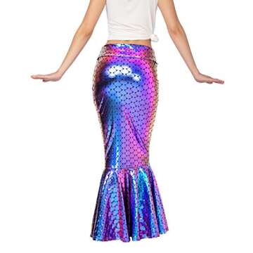 Shiny Mermaid Skirt Costume for Halloween Fun - Spooktacular Creations