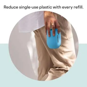 Corkcicle Stemless Insulated Wine Glass Tumbler, Gloss Powder Blue, 12 oz – Stainless Steel Stemless Wine Glass Keeps Beverages Cold for 6 Hours, Hot for 3 Hours – Non-Slip, Easy-Grip