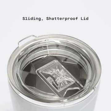 Corkcicle Stemless Insulated Wine Glass Tumbler, Gloss Powder Blue, 12 oz – Stainless Steel Stemless Wine Glass Keeps Beverages Cold for 6 Hours, Hot for 3 Hours – Non-Slip, Easy-Grip