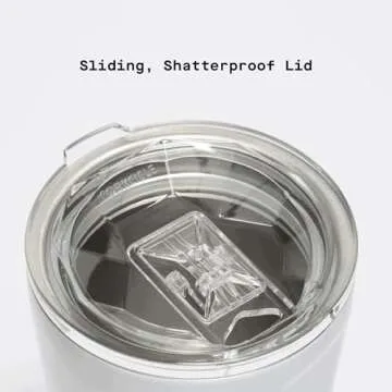 Corkcicle Stemless Insulated Wine Glass Tumbler, Gloss Powder Blue, 12 oz – Stainless Steel Stemless Wine Glass Keeps Beverages Cold for 6 Hours, Hot for 3 Hours – Non-Slip, Easy-Grip