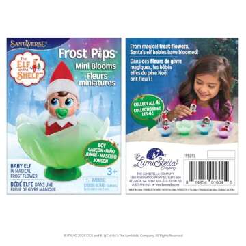 The Elf on the Shelf Frost Pips Mini Blooms Elf Baby Boy with Blue Eyes - Includes Frost Flower Cradle - for Ages 3 Years and Above