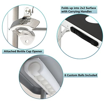 Beer Pong Table 8 Feet - Portable with Bottle Opener