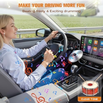 Car Cymbal Drum Air Vent - Silvery Musical Gadget for Your Car