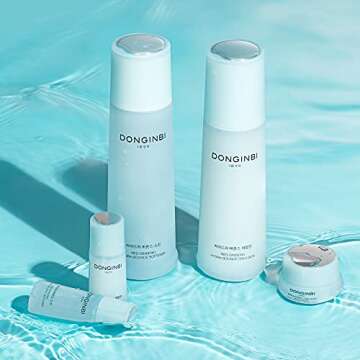 Donginbi Hydra Bounce Skin Care Set - New Years Gifts for Women, Face Toner, Lotion, and Moisturizer with Red Ginseng and Hyaluronic Acid for Soft, Supple and Hydrated Skin, Korean Face Moisturizer