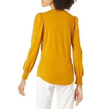 Stylish Smocked Cuff T-Shirt for Everyday Elegance