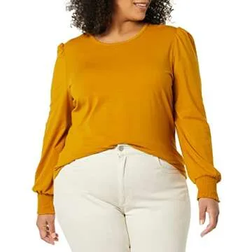 Stylish Smocked Cuff T-Shirt for Everyday Elegance