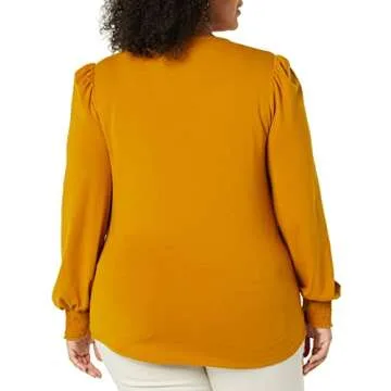 Stylish Smocked Cuff T-Shirt for Everyday Elegance