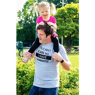 Ann Arbor T-shirt Co. You Can't Scare Me, I Have a Daughter Funny Dad Daddy Cute Joke Men T-Shirt - Medium, Vintage Grey