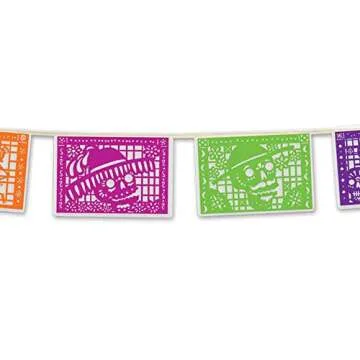 Durable Beistle Day of the Dead Picado Banner for Celebrations