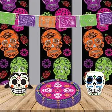 Durable Beistle Day of the Dead Picado Banner for Celebrations