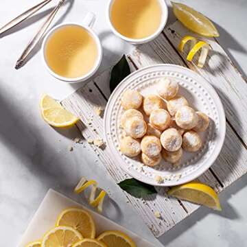 Highkey Healthy Keto Snack Cookies - Low Sugar Cookie Almond Wafer & Tea Biscuits, Gluten Free Snacks & Sweets for Diabetic Food & Ketogenic Diet Wafers for Dessert Foods or Paleo Desserts Lemon, 3 pack