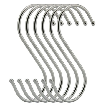 RuiLing 6-Pack Extra Large S Shape Hooks - Durable & Versatile