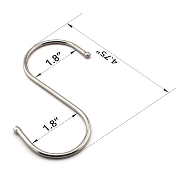 RuiLing 6-Pack Extra Large S Shape Hooks for Multi Uses