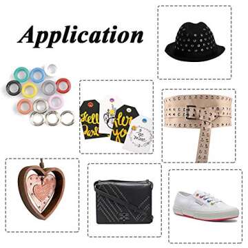 Mesee 600 Sets Grommet Kits 3/16 Inch Multi-Color Metal Eyelets Kit with Grommets Installation Tools, Clothing Eyelet Set for Bag Shoes Leather Paper Crafts DIY Project, 12 Colors