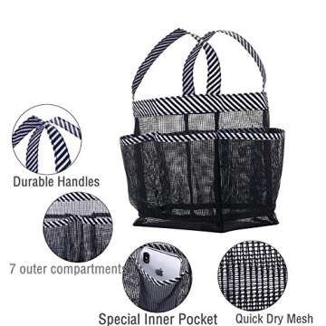 gataiphans Shower Caddy Tote,Shower Basket Mesh,Quick Dry bathroom Organizer Bag,Must Have For Dorm Life，Perfect For College Dorm,Camping, Gym,Trip, Swimming Class