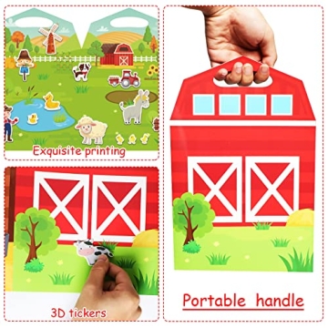 3D Farm Animals Puffy Stickers for Creative Play