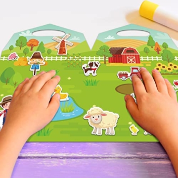 3D Farm Animals Puffy Stickers for Creative Play