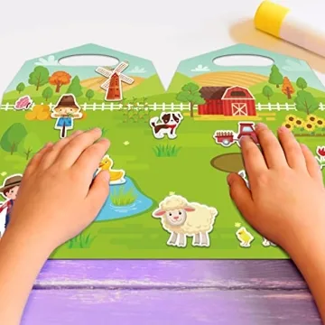 3D Farm Animals Puffy Stickers for Creative Play